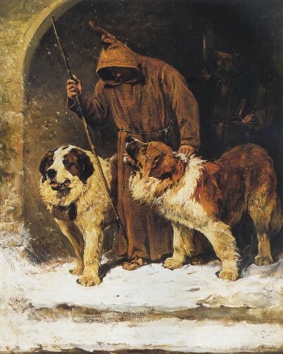 St._Bernards_-_To_The_Rescue_by_John_Emms_(artist)